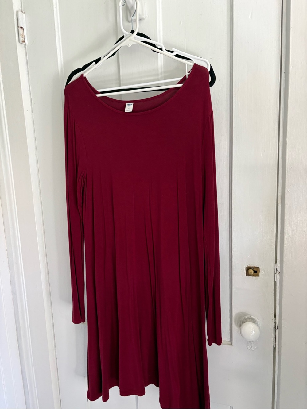 Old Navy Long Sleeve Swing Dress - Burgundy